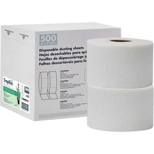 TrapEze&reg; Double Roll Disposable Dusting Sheets, Polyester, White R.M.G. Prévention