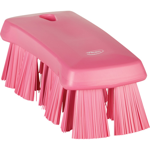 UST Hand Brush, Stiff Bristles, 6-9/10" Long, Pink R.M.G. Prévention
