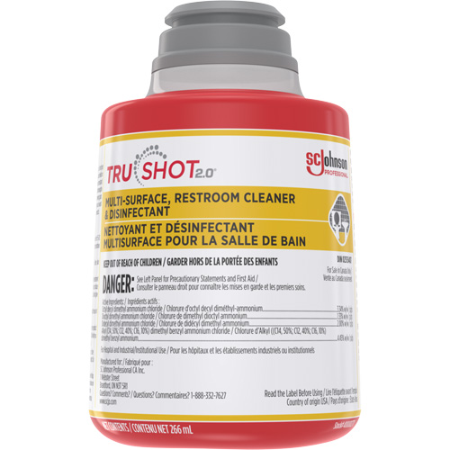 TruShot 2.0 Multi-Surface Restroom Cleaner & Disinfectant, 266 ml, Trigger Bottle R.M.G. Prévention