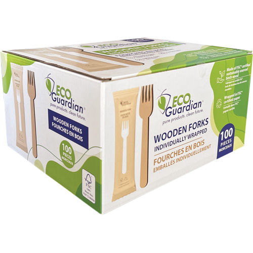 Individually Wrapped Wooden Forks R.M.G. Prévention
