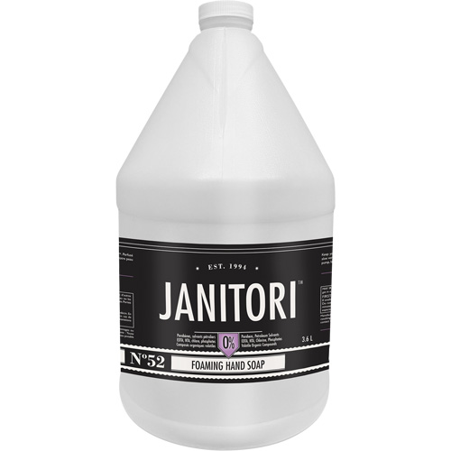 Savon &agrave; main Janitori 52, Mousse, 4 L, Parfum&eacute; R.M.G. Prévention