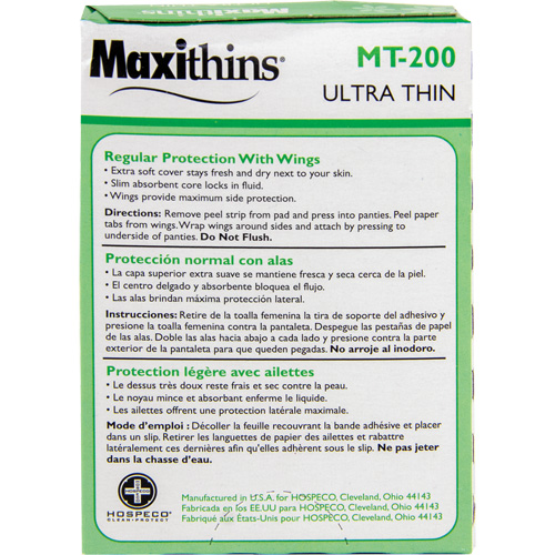 Maxithins&reg; Maxi Pad Ultra Thin with Wings R.M.G. Prévention