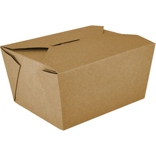 Kraft Take Out Food Containers, Corrugated, Rectangular R.M.G. Prévention