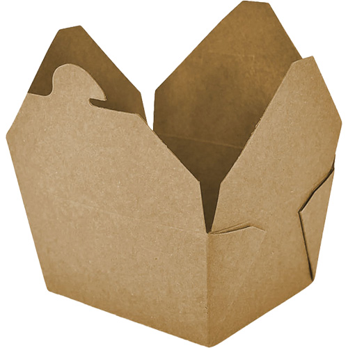Kraft Take Out Food Containers, Corrugated, Rectangular R.M.G. Prévention