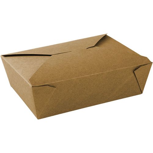 Kraft Take Out Food Containers, Corrugated, Rectangular R.M.G. Prévention