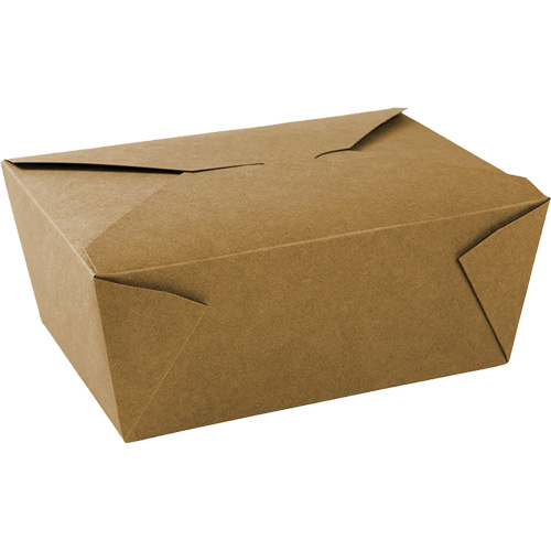 Kraft Take Out Food Containers, Corrugated, Rectangular R.M.G. Prévention