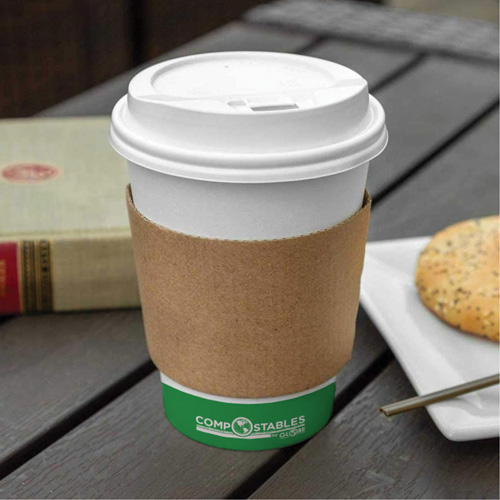 Kraft Coffee Cup Sleeves, Paper, 12 oz. - 20 oz., Brown R.M.G. Prévention