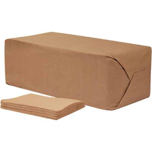 Pro Select&reg; Brown Napkins, 1 Ply, 12" x 12" R.M.G. Prévention