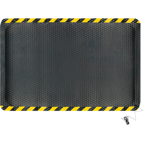 Hog Heaven Electrically Conductive Mat, 4' W x 6' L, 5/8" Thickness, Black/Yellow, Nitrile R.M.G. Prévention