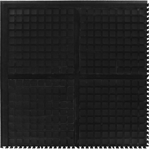 Tuile de centre modulaire Hog Heaven III Comfort, Ondul&eacute;, 3' x 3' x 3/4", Noir, Nitrile R.M.G. Prévention