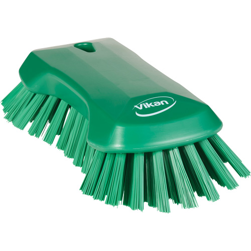 Hand Brush, Extra Stiff Bristles, 9-1/10" Long, Green R.M.G. Prévention