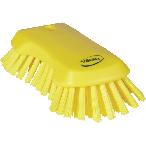 Hand Brush, Extra Stiff Bristles, 9-1/10" Long, Yellow R.M.G. Prévention