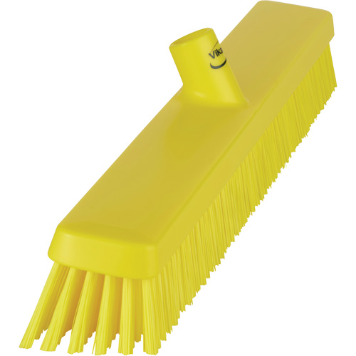 Heavy-Duty Push Broom, Fine/Stiff Bristles, 24", Yellow R.M.G. Prévention