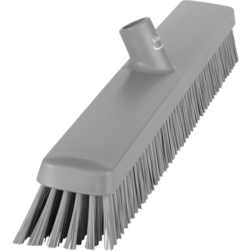 Heavy-Duty Push Broom, Fine/Stiff Bristles, 24", Grey R.M.G. Prévention