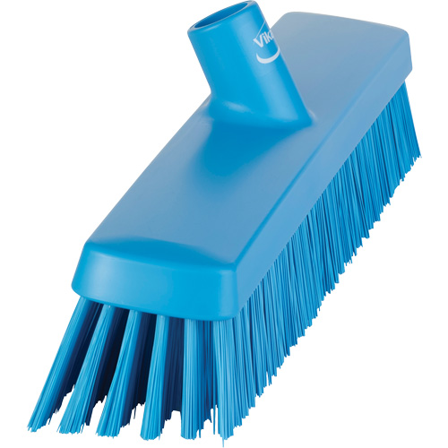 Push Broom Head, Fine/Stiff Bristles, 16-1/2", Polyester/Polypropylene, Blue R.M.G. Prévention