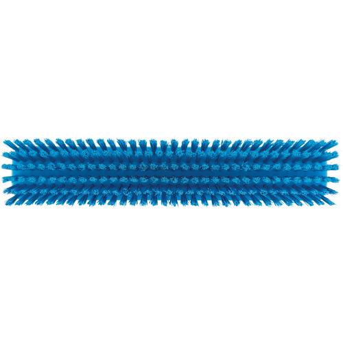 Push Broom Head, Fine/Stiff Bristles, 16-1/2", Polyester/Polypropylene, Blue R.M.G. Prévention