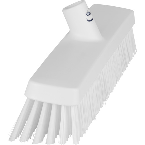 Push Broom Head, Fine/Stiff Bristles, 16-1/2", Polyester/Polypropylene, White R.M.G. Prévention