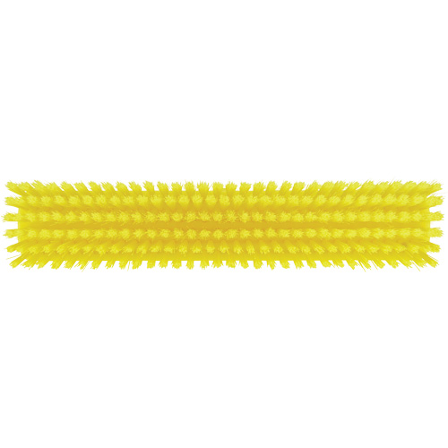 Push Broom Head, Fine/Stiff Bristles, 16-1/2", Polyester/Polypropylene, Yellow R.M.G. Prévention