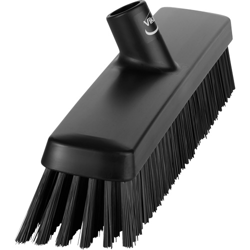 Push Broom Head, Fine/Stiff Bristles, 16-1/2", Polyester/Polypropylene, Black R.M.G. Prévention
