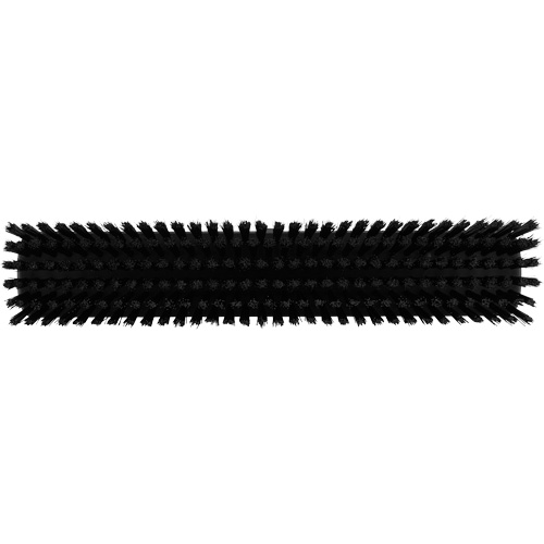 Push Broom Head, Fine/Stiff Bristles, 16-1/2", Polyester/Polypropylene, Black R.M.G. Prévention