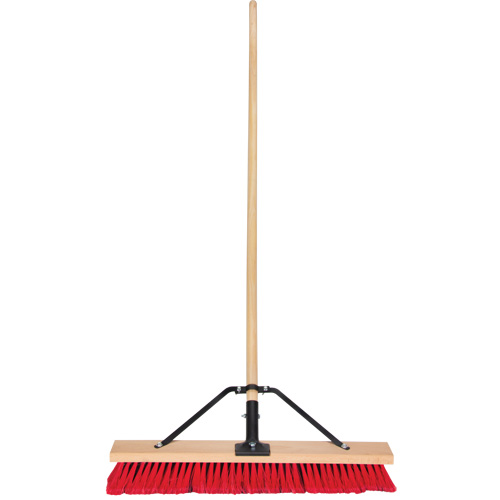 Balai-brosse &agrave; manche renforc&eacute;, 24", Moyen, Soies PVC R.M.G. Prévention