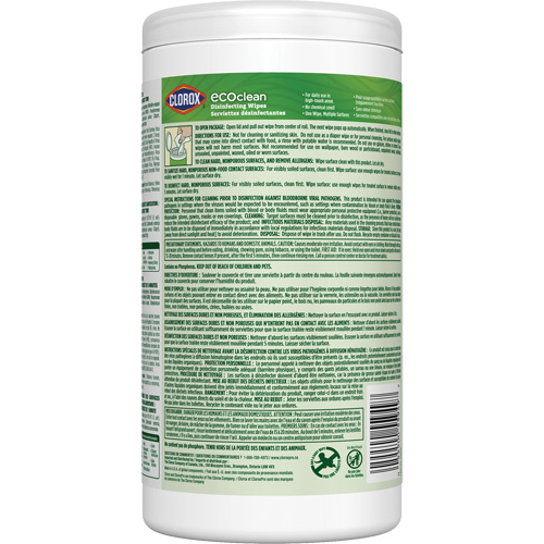 Lingettes d&eacute;sinfectantes EcoClean, 75 lingettes R.M.G. Prévention