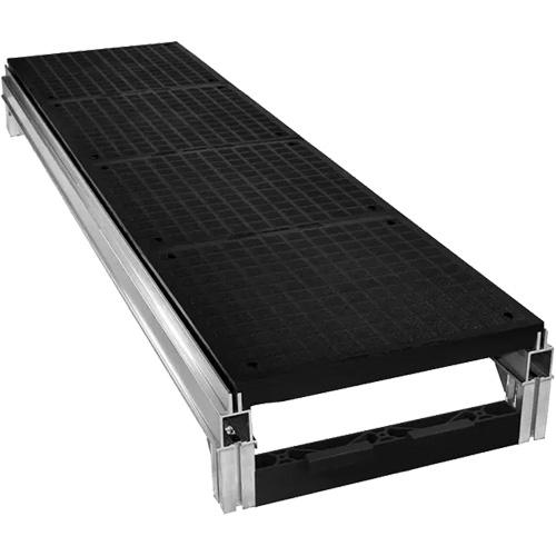 Trousse de plateforme de travail modulaire en aluminium lisse FOUNDATION, 36" la x 72" pr, Capacit&eacute; de 400 lb, Enti&egrave;rement soud&eacute; R.M.G. Prévention
