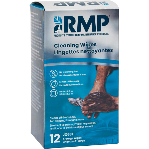 Individually Wrapped Cleaning Wipes, 12 Wipes, 8" x 9-1/2" R.M.G. Prévention