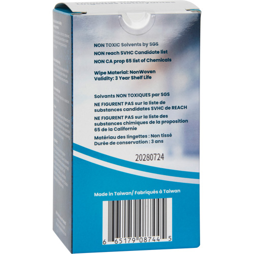 Individually Wrapped Cleaning Wipes, 12 Wipes, 8" x 9-1/2" R.M.G. Prévention
