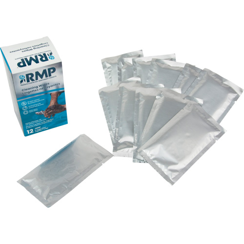 Individually Wrapped Cleaning Wipes, 12 Wipes, 8" x 9-1/2" R.M.G. Prévention