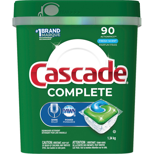 Savon &agrave; vaisselle Complete ActionPacs, Capsules, 1340 g, Fraîcheur R.M.G. Prévention