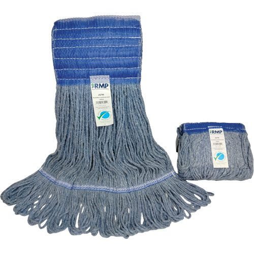 T&ecirc;te de vadrouille &agrave; bande large, Antimicrobien/Finition de plancher/Sp&eacute;cialis&eacute;, Coton/Rayonne/Synth&eacute;tique, Style Boucle R.M.G. Prévention