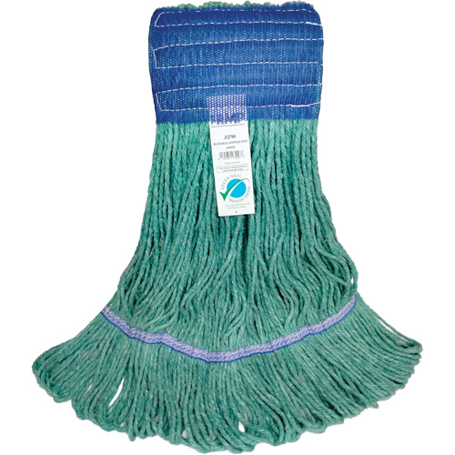 T&ecirc;te de vadrouille &agrave; bande large, Antimicrobien/Finition de plancher/Sp&eacute;cialis&eacute;, Coton/Rayonne/Synth&eacute;tique, Style Boucle R.M.G. Prévention