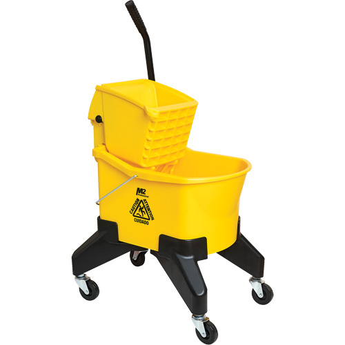Grizzly Mop Wringer & Bucket, Down Press, 8 US Gal. (32 Quart), Yellow R.M.G. Prévention