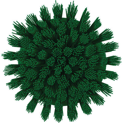 HyDrive Round Drill Brush, Extra Stiff Bristles, 3-1/10" Long, Green R.M.G. Prévention