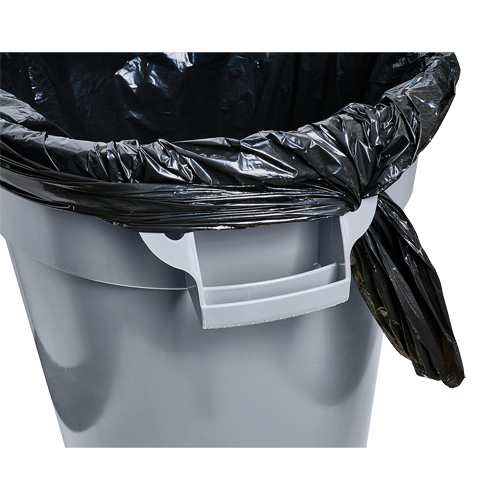 Contenant gris Titan pour d&eacute;chets, Plastique, 20 gal. US R.M.G. Prévention