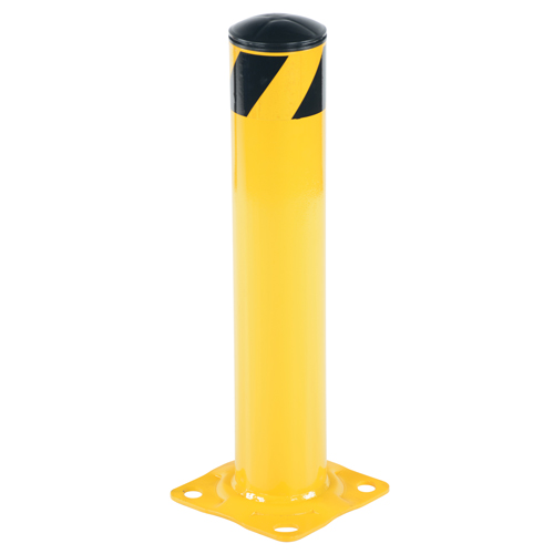 Butoir de s&eacute;curit&eacute;, Acier, 24" h x 4,5" la, Jaune R.M.G. Prévention