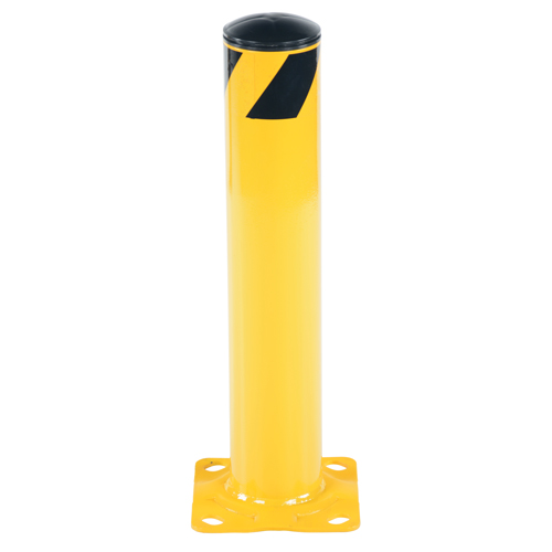 Butoir de s&eacute;curit&eacute;, Acier, 24" h x 4,5" la, Jaune R.M.G. Prévention