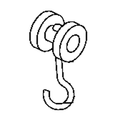 Curtain Partition Track Single Nylon Roller R.M.G. Prévention