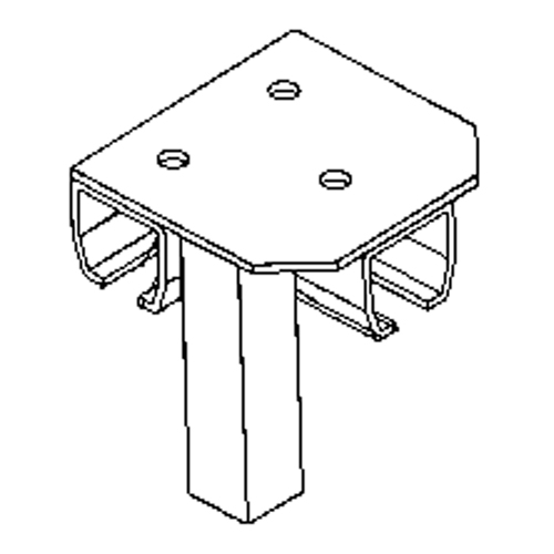 Floor Mount Curtain Partition Connector R.M.G. Prévention