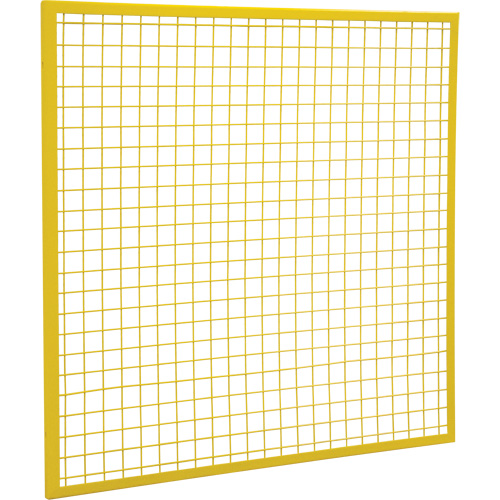 Wire Mesh Partition Components - Panels, 4' H x 4' W, Yellow R.M.G. Prévention