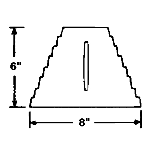 Wheel Chock, 9" x 8" x 6", Black R.M.G. Prévention