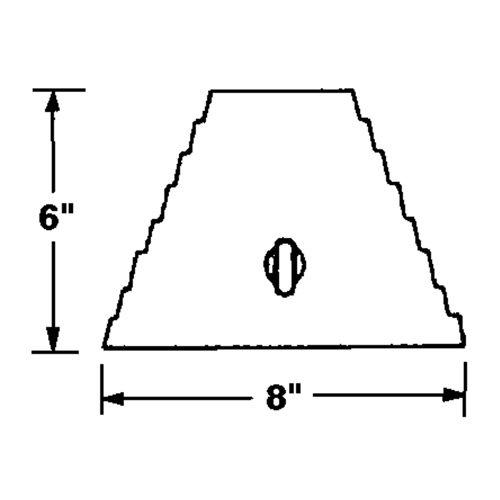 Wheel Chock, 9" x 8" x 6", Black R.M.G. Prévention