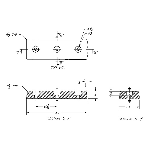 Molded Rubber Dock Guards, Rubber, 30" W x 4" D x 10" H R.M.G. Prévention