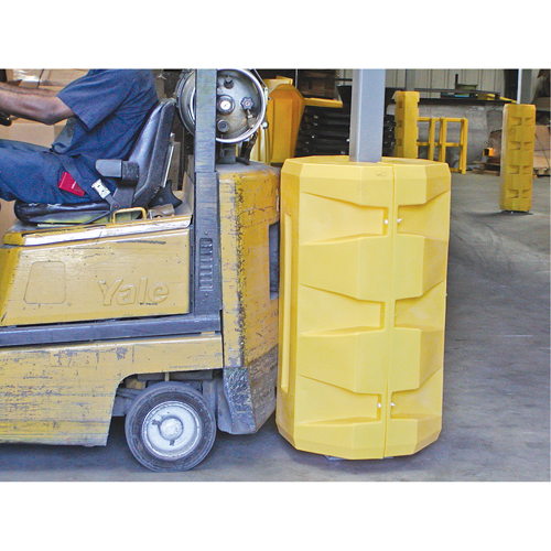 Column Protectors, 8-1/4" x 10-1/4" Inside Opening, 23-1/2" L x 23-1/2" W x 39-1/2" H, Yellow R.M.G. Prévention