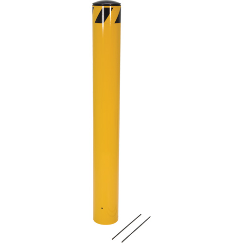 Pour-In-Place Bollards, Steel, 48-1/2" H x 5-9/16" W, Yellow R.M.G. Prévention