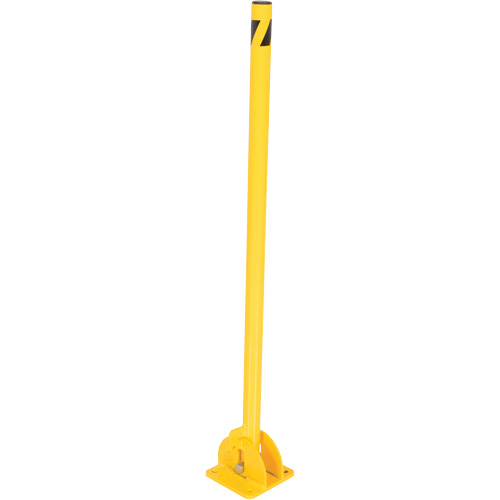 Butoirs repliables, Acier, 42" h x 1-3/4" la, Jaune R.M.G. Prévention