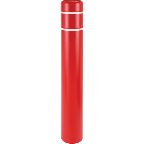 Polyethylene Bollard Covers, 4-1/2" Dia. x 52" L, Red R.M.G. Prévention