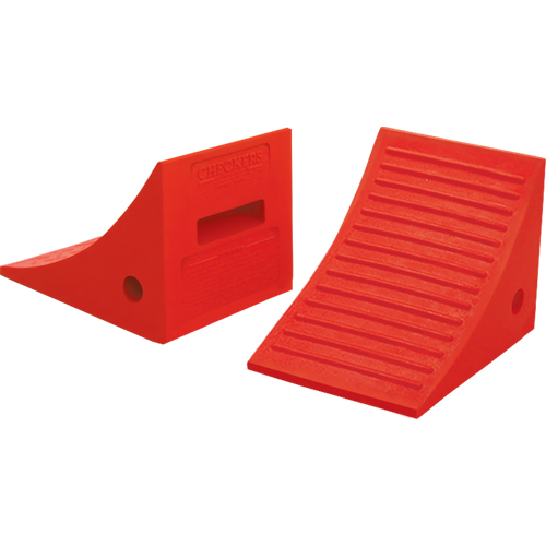 Cales-roue pour usage g&eacute;n&eacute;ral, Polyur&eacute;thane, Orange, 8" la x 11-1/4" p x 8-1/4" h R.M.G. Prévention