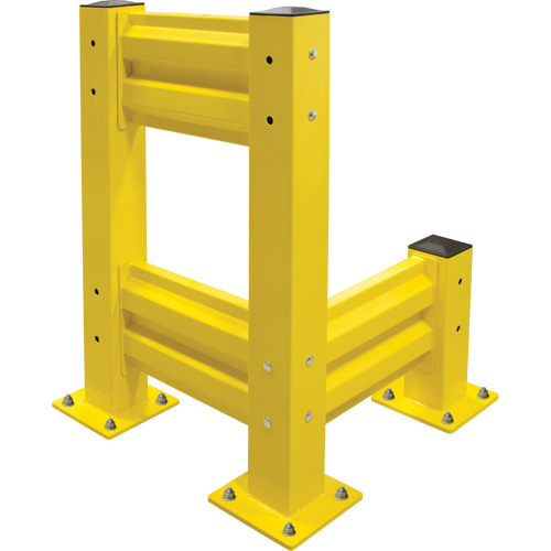 Industrial Safety Guard Rail, Steel, 19" L x 12" H, Safety Yellow R.M.G. Prévention